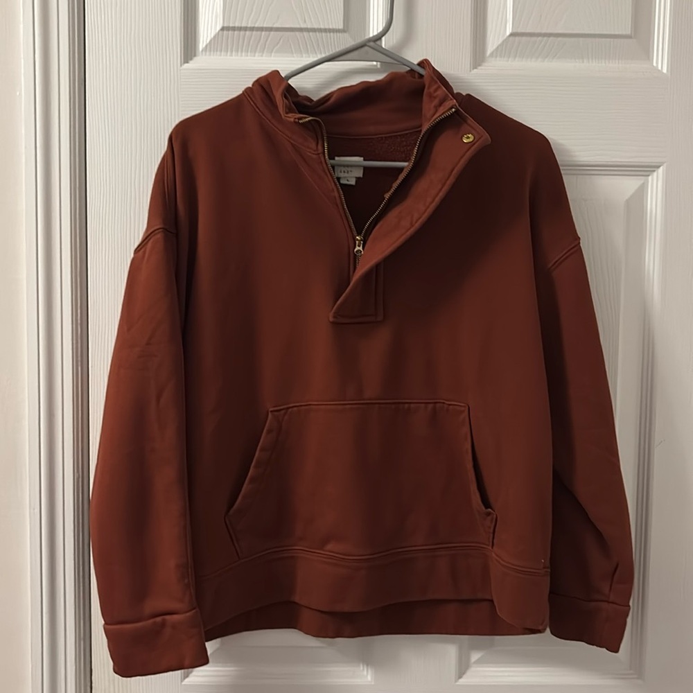 A new day burnt okay quarter zip